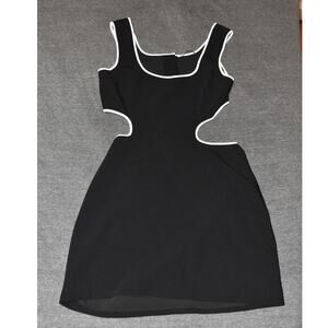 Amanda Uprichard Women's Medium Cutout Mini Dress Black Sleeveless